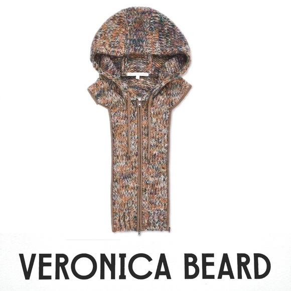 $298 Veronica Beard Sanra Alpaca Wool Blend Hoodie knit Dickey Jacket insert - Picture 16 of 16